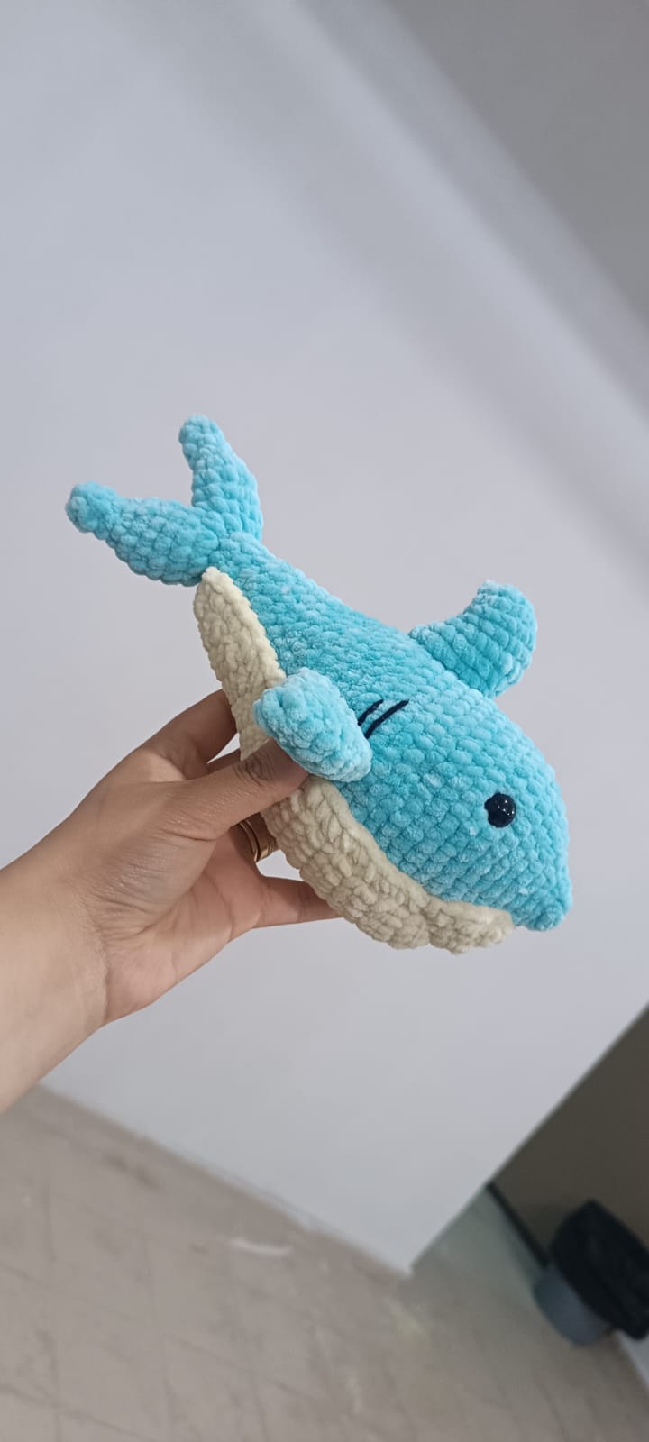 Crochet Animals Shark | Amigurumi Shark Toy | Chenille Soft Shark | Crochet Sea Creature Shark Toy | Shark Plush Toy | Crochet Shark