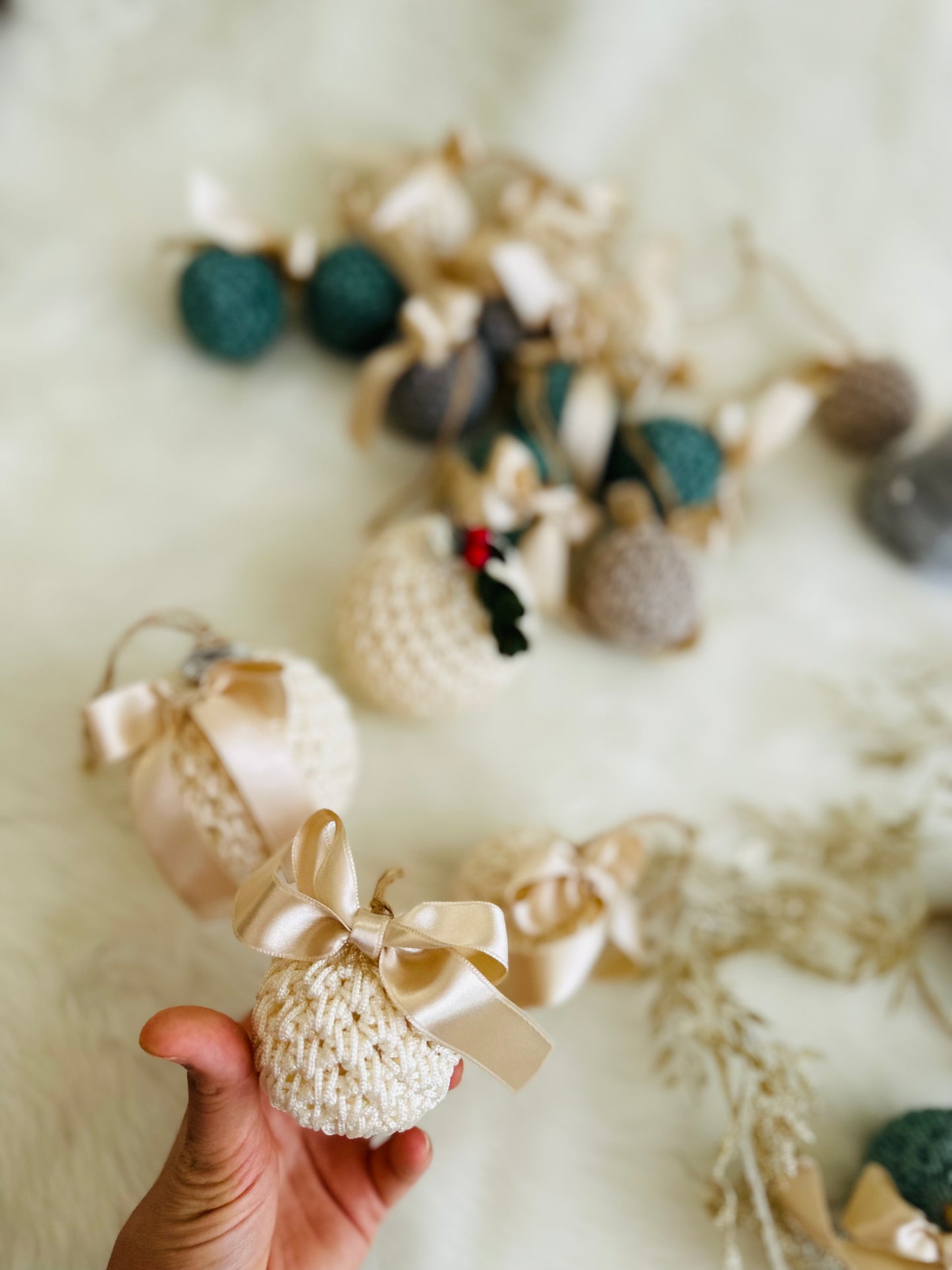 luxury crochet Christmas tree Bauble