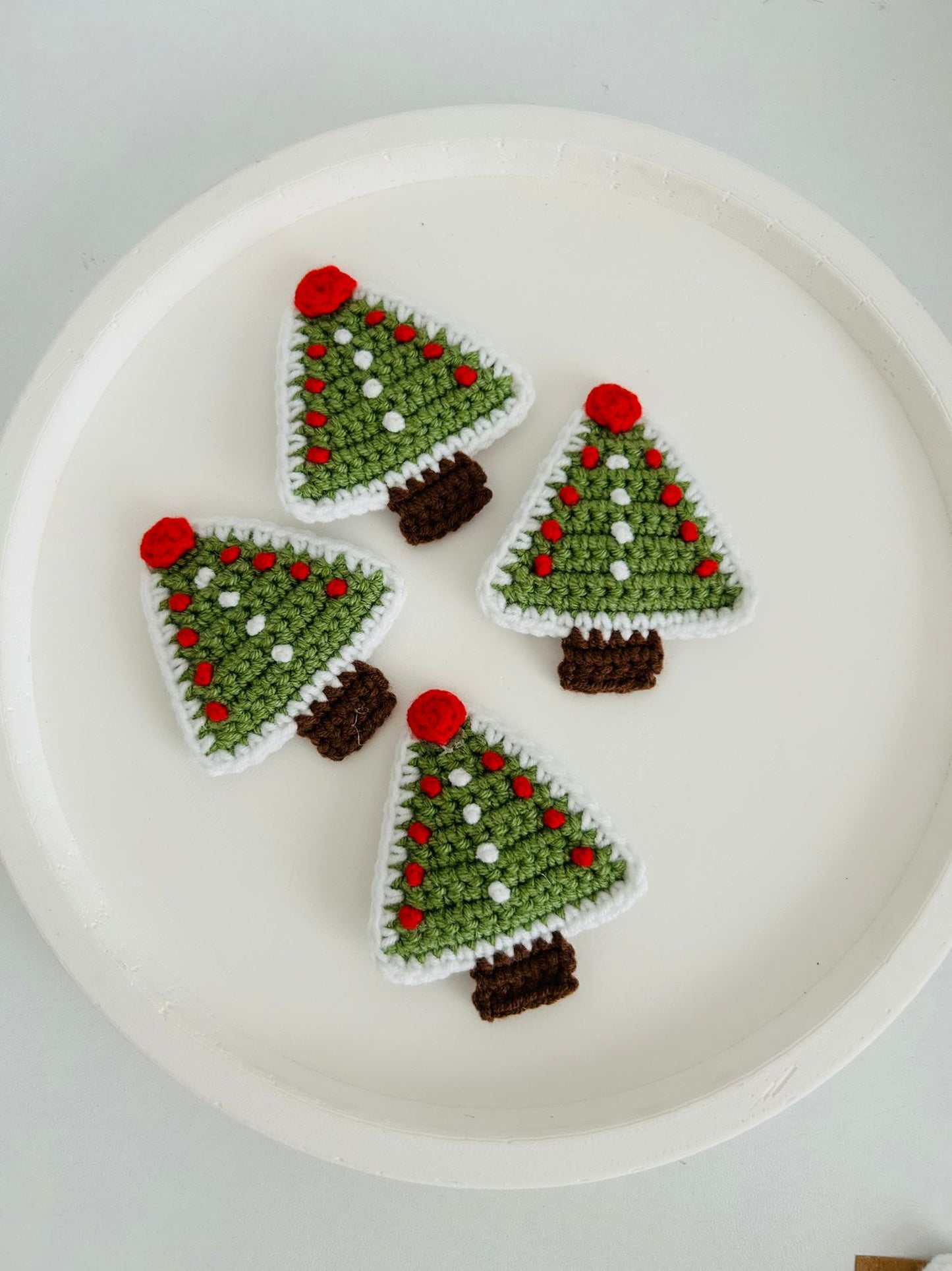 Festive Crochet Hair Slides – Handmade Christmas Hair Accessories (Set of 2)