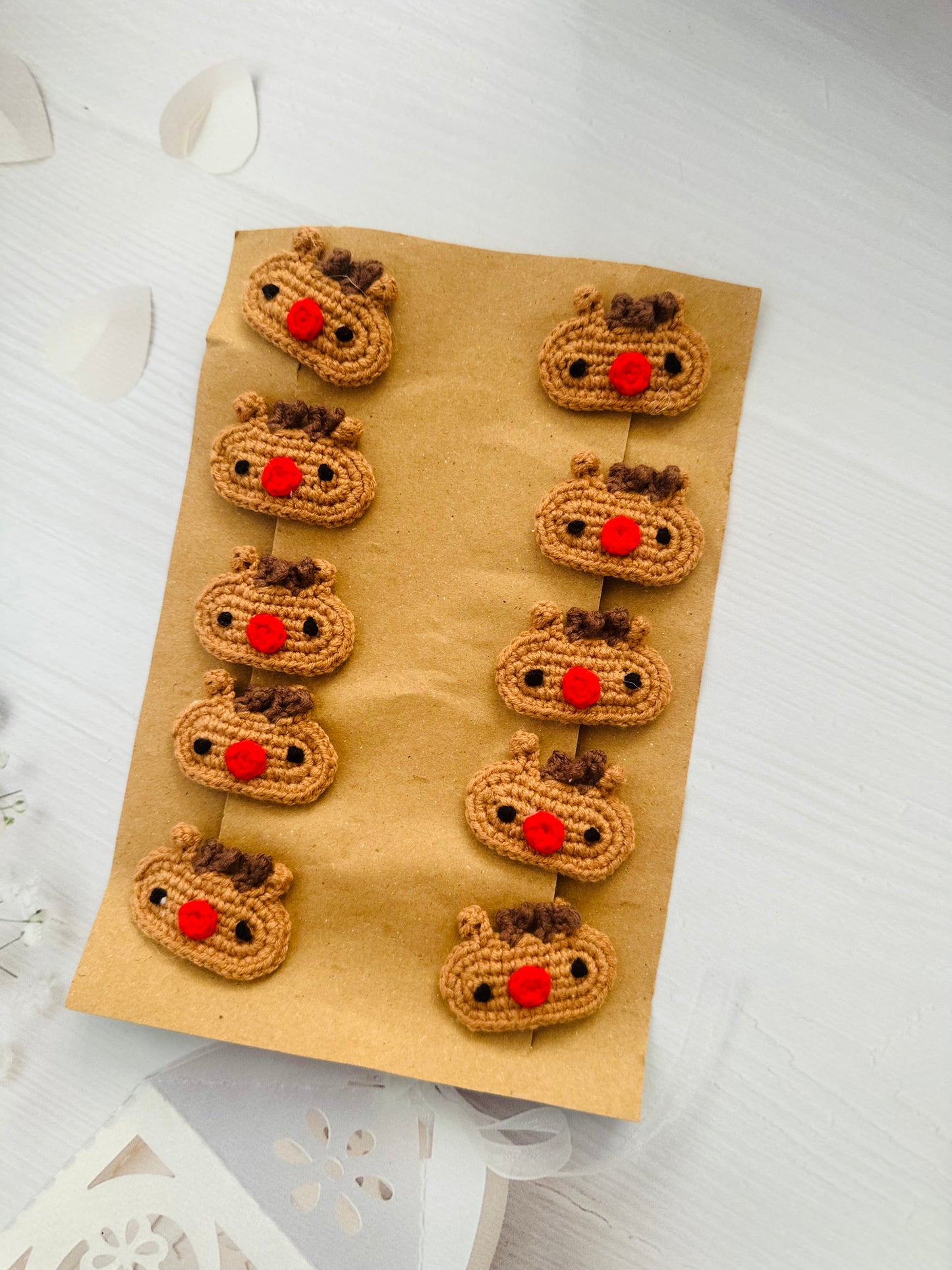 Festive Crochet Hair Slides – Handmade Christmas Hair Accessories (Set of 2)