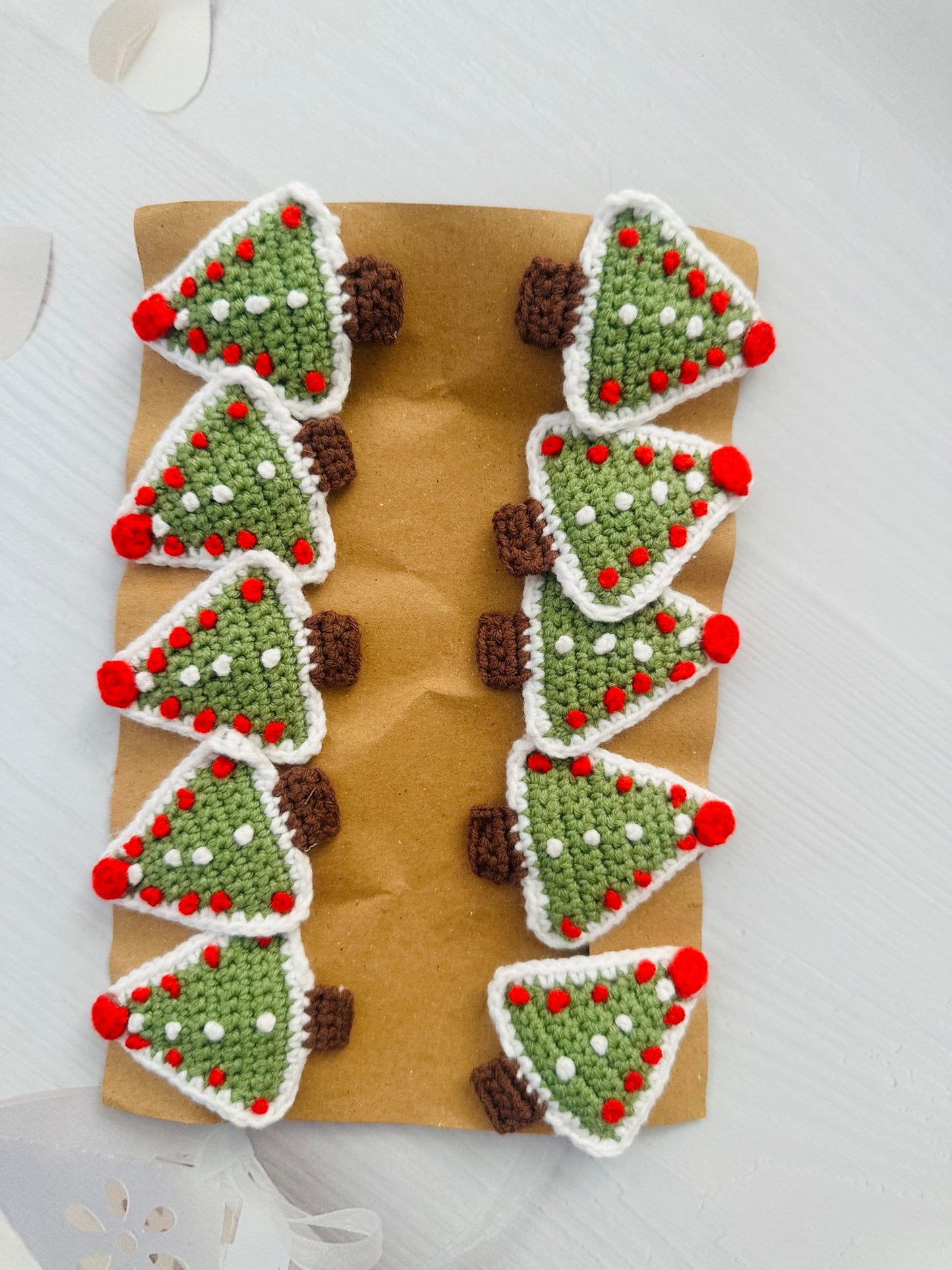 Festive Crochet Hair Slides – Handmade Christmas Hair Accessories (Set of 2)
