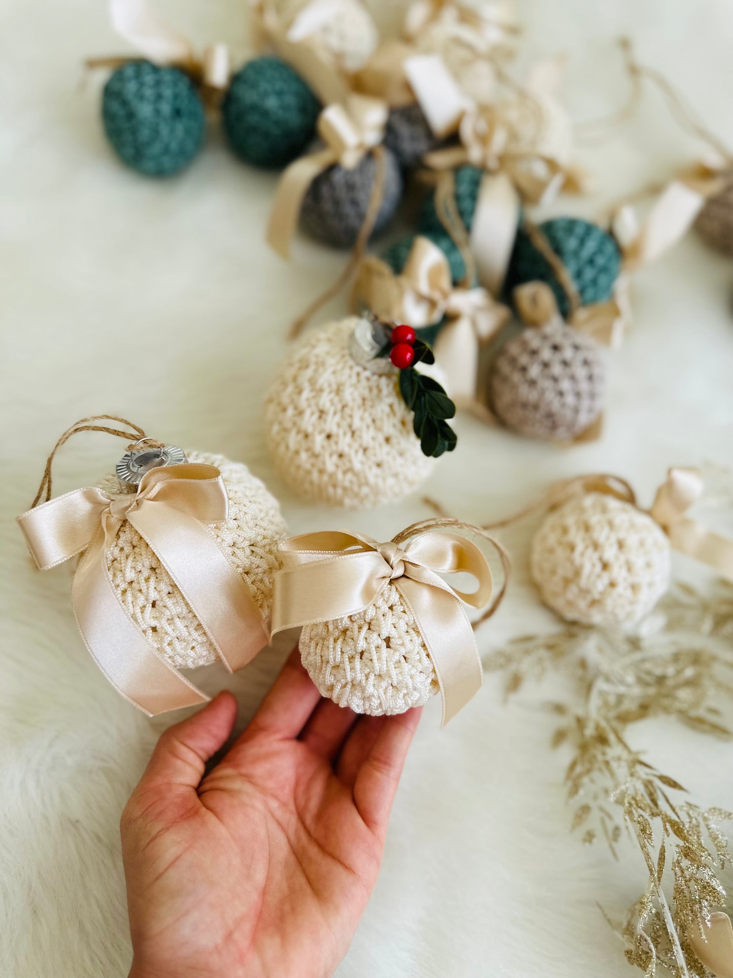 luxury crochet Christmas tree Bauble