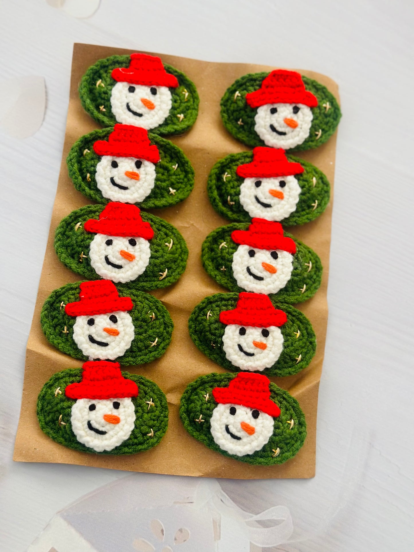 Festive Crochet Hair Slides – Handmade Christmas Hair Accessories (Set of 2)