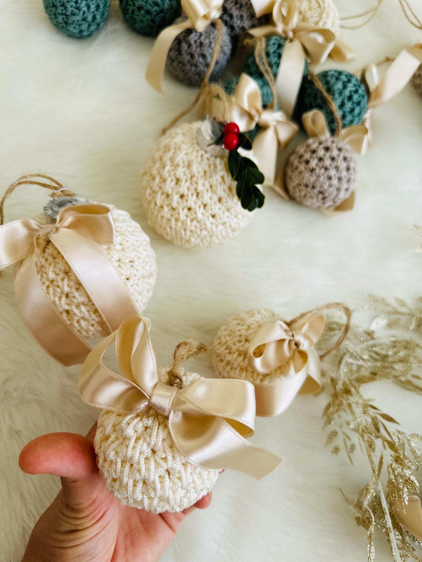 luxury crochet Christmas tree Bauble