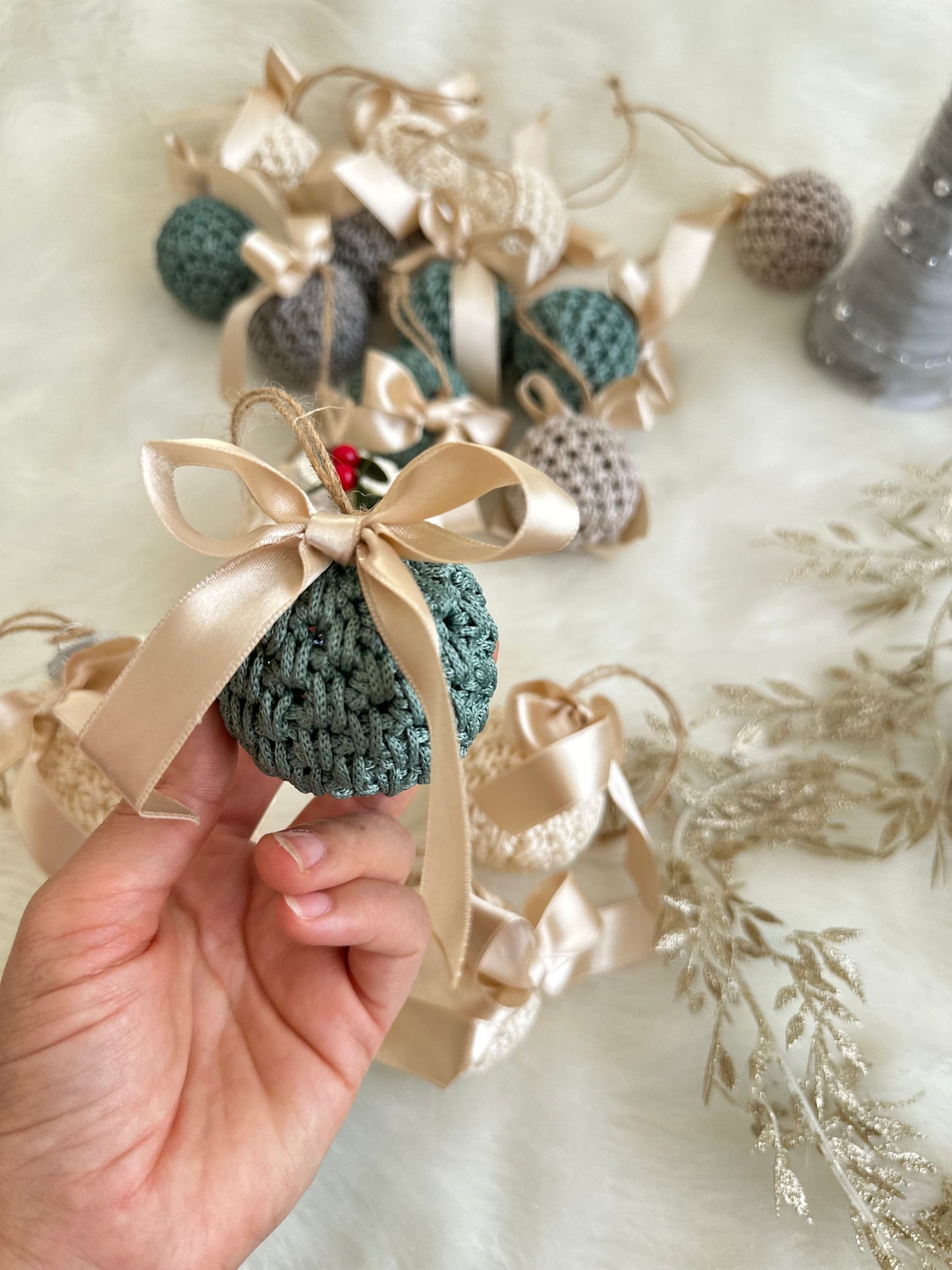 luxury crochet Christmas tree Bauble