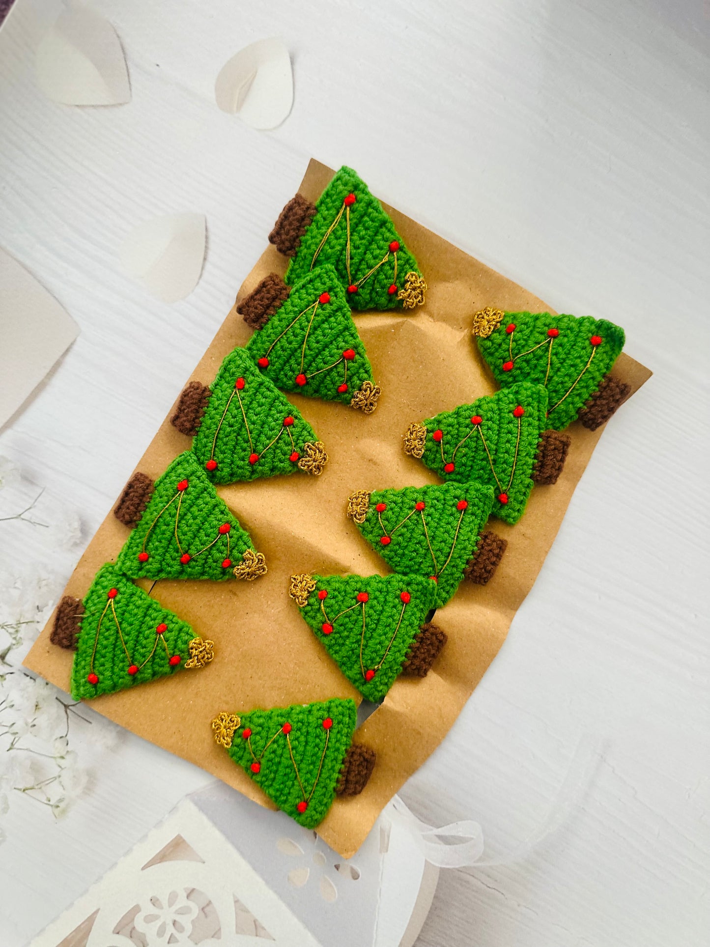 Festive Crochet Hair Slides – Handmade Christmas Hair Accessories (Set of 2)