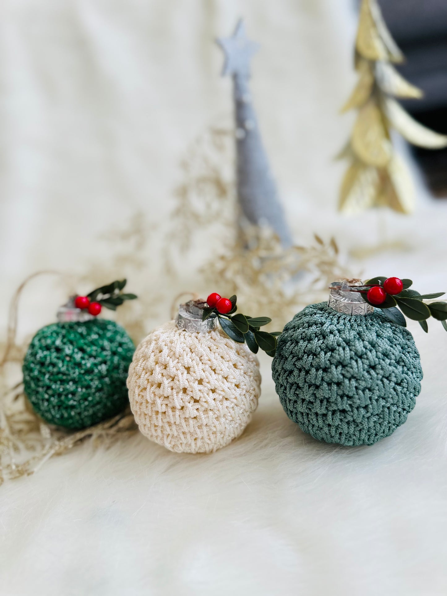 luxury crochet Christmas tree Bauble