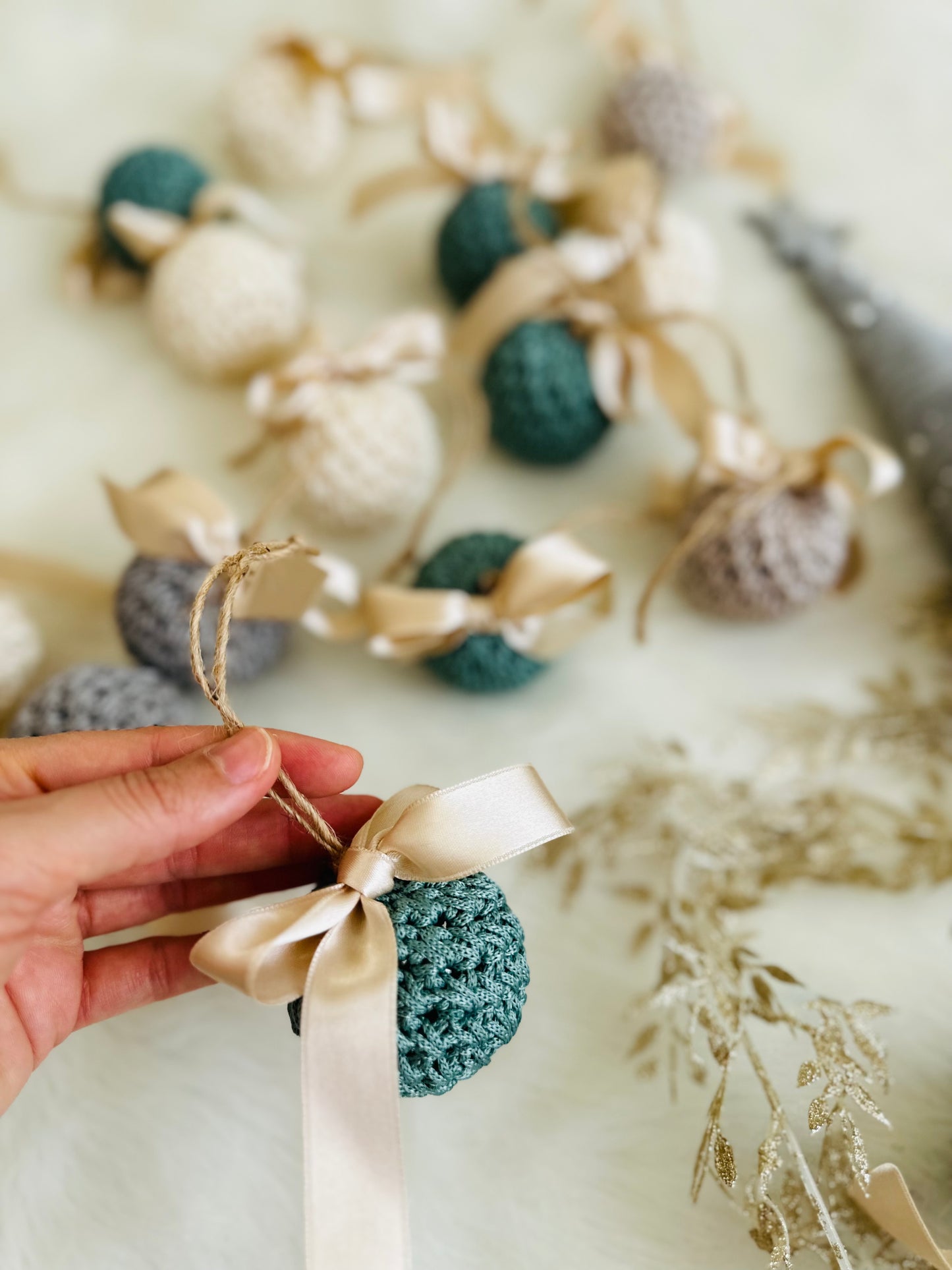 luxury crochet Christmas tree Bauble