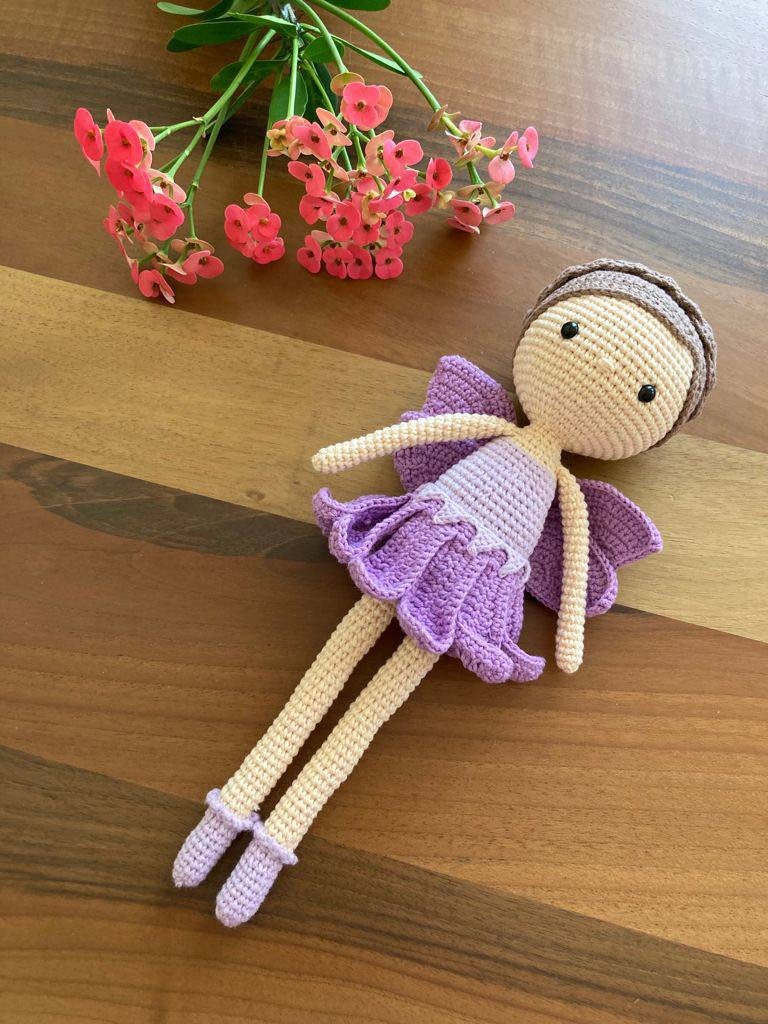 Crochet Toy Fairy | Amigurumi Stuffed Ornament for Child & Baby’s Room | Pink Fairy Doll | Lovely Doll for Children