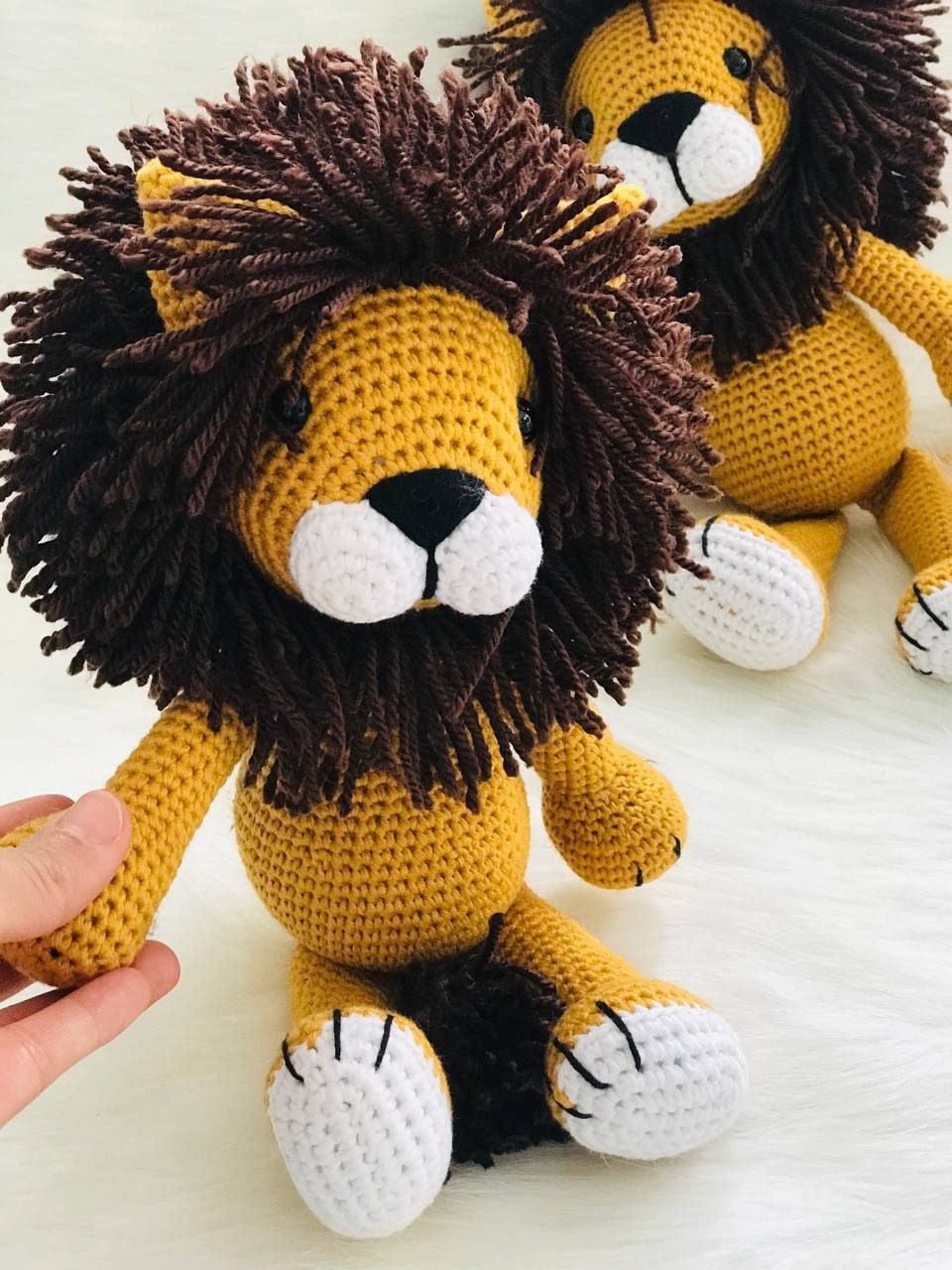 Handmade crochet lion toy, stuffed animal, soft toy for children, baby nursery decor Crochet lion amigurumi, handmade stuffed toy, plushie for kids, baby shower gift, safari theme Handcrafted crochet lion, cute animal softie, baby's first toy