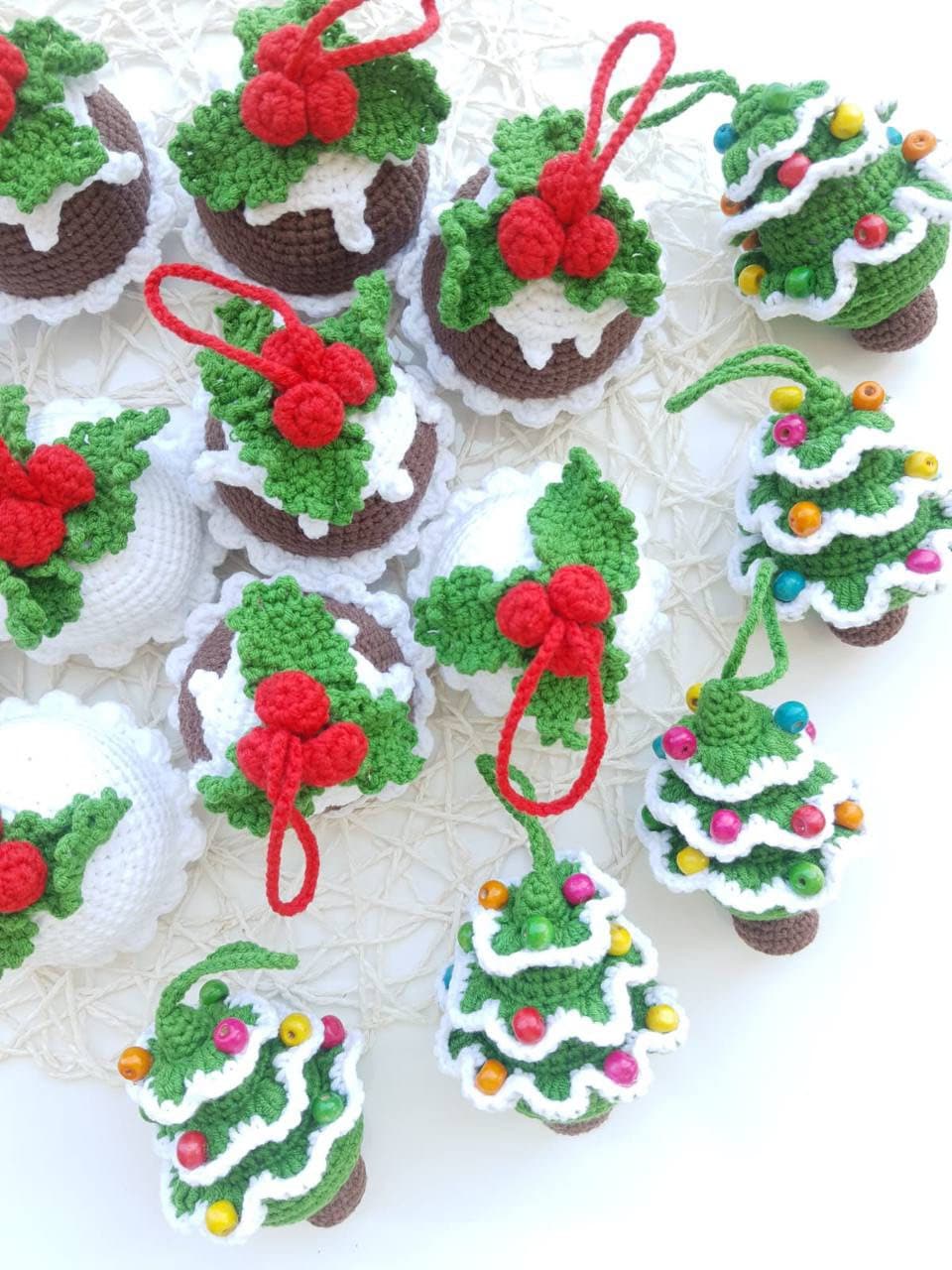 Crochet Christmas Decoration, Crochet Home Decor, Tree Decoration, Hand Made tree Decoration
