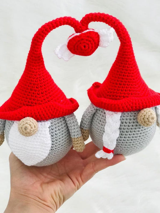 Crochet Valentines Gonks, handmade valentines gnomes