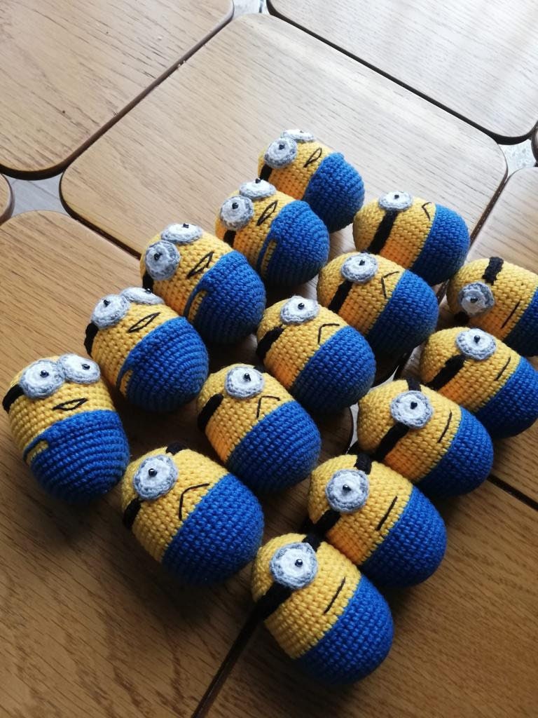 Crochet Minion Egg Gift for Easter Ornament Home Decor for Children and Baby’s Room