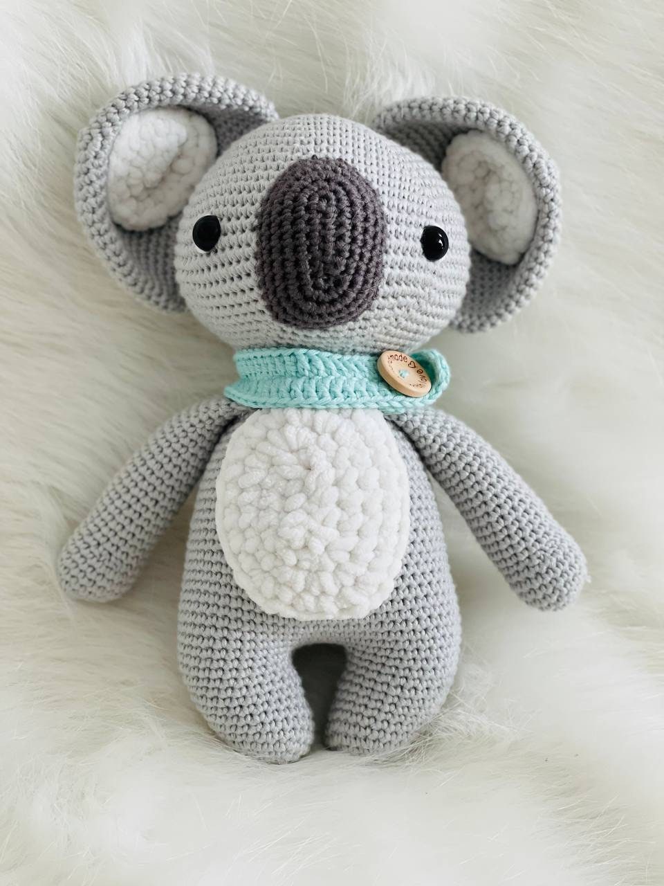 Handmade Crochet Koala Bear plush toy, cute and cuddly gift for kids or adults,Adorable Crochet Koala Bear toy, perfect for nursery decor or Australian animal lovers,Soft Crochet Koala Bear stuffed animal, handmade with love and care