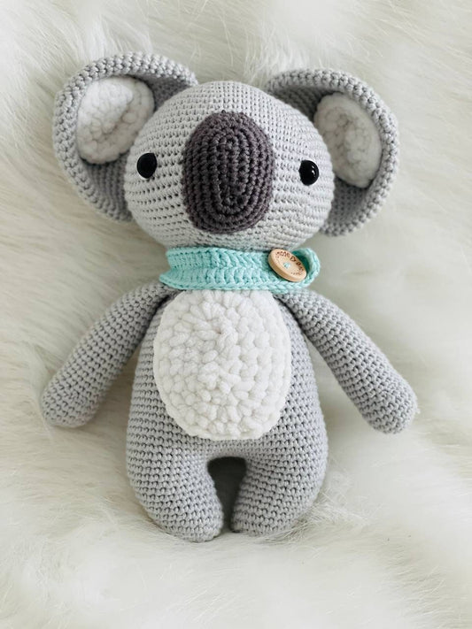 Handmade Crochet Koala Bear plush toy, cute and cuddly gift for kids or adults,Adorable Crochet Koala Bear toy, perfect for nursery decor or Australian animal lovers,Soft Crochet Koala Bear stuffed animal, handmade with love and care