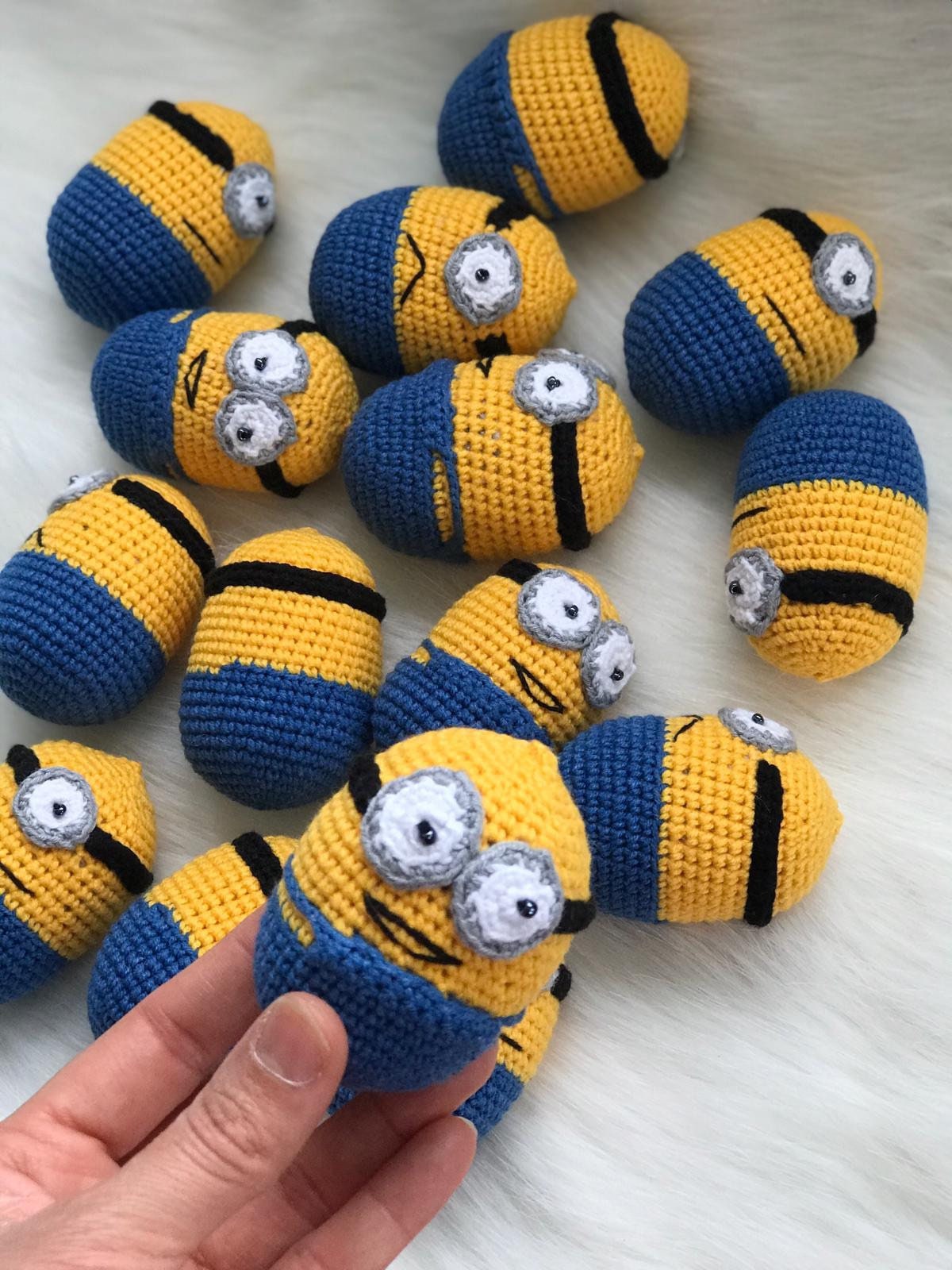 Crochet Minion Egg Gift for Easter Ornament Home Decor for Children and Baby’s Room