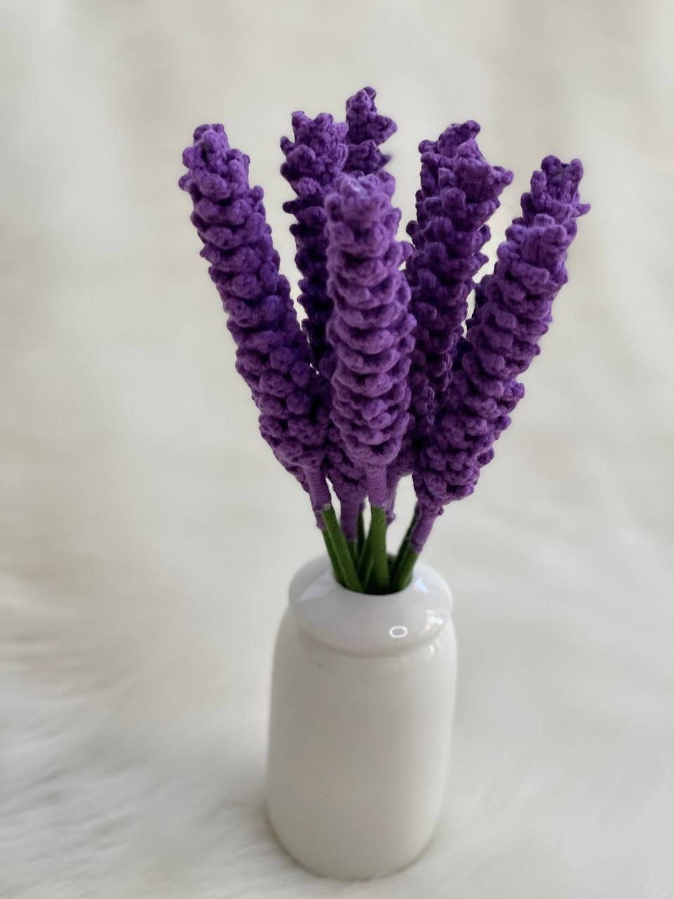 Crochet Flowers Lavender, Crochet Palnt gift, Artificial Flower, Artificial Lavender, Purple Flower Gift for Ladys, Women and Mothers