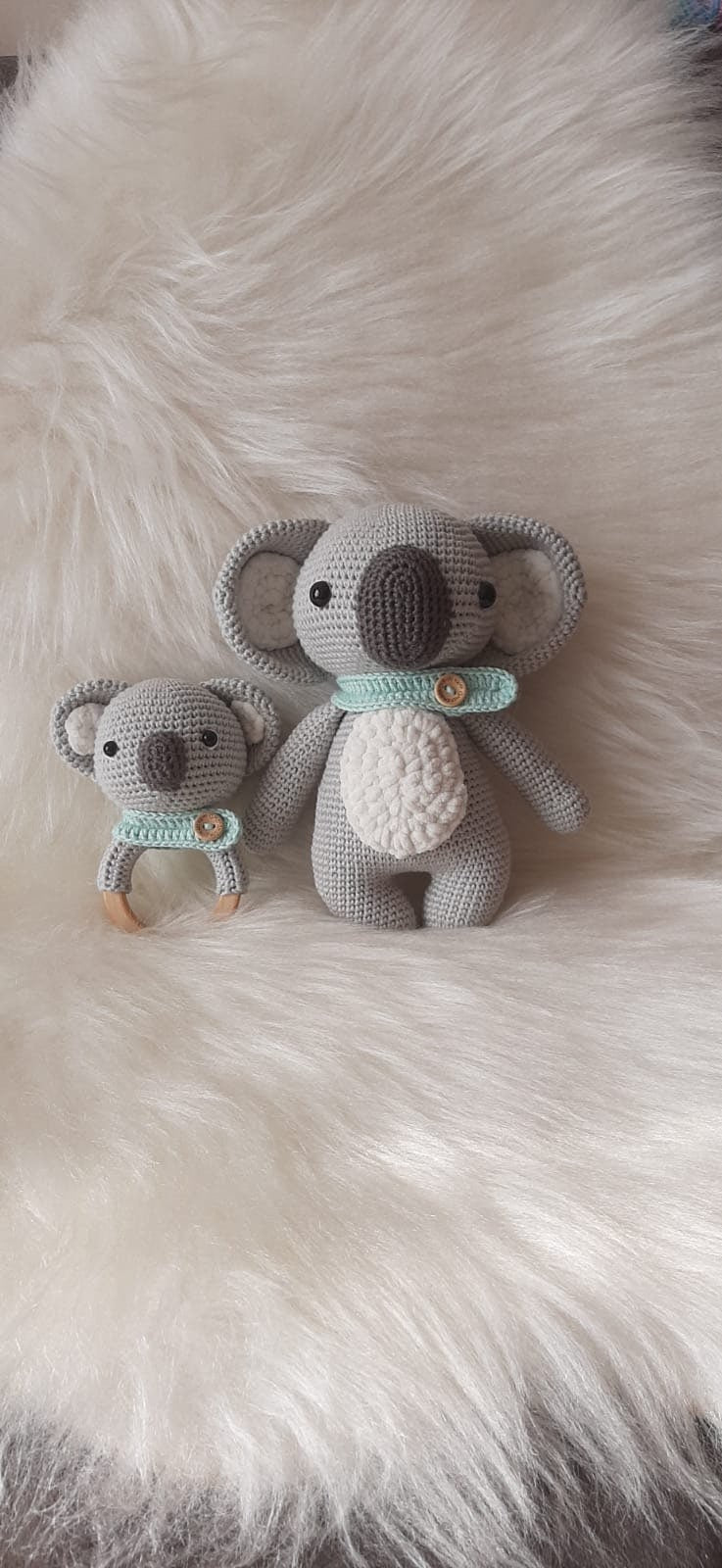Handmade Crochet Koala Bear plush toy, cute and cuddly gift for kids or adults,Adorable Crochet Koala Bear toy, perfect for nursery decor or Australian animal lovers,Soft Crochet Koala Bear stuffed animal, handmade with love and care