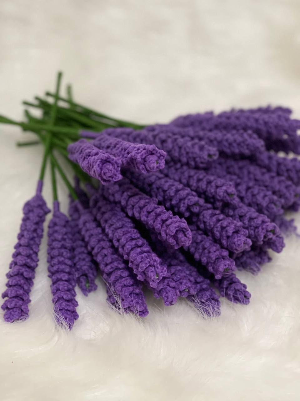 Crochet Flowers Lavender, Crochet Palnt gift, Artificial Flower, Artificial Lavender, Purple Flower Gift for Ladys, Women and Mothers