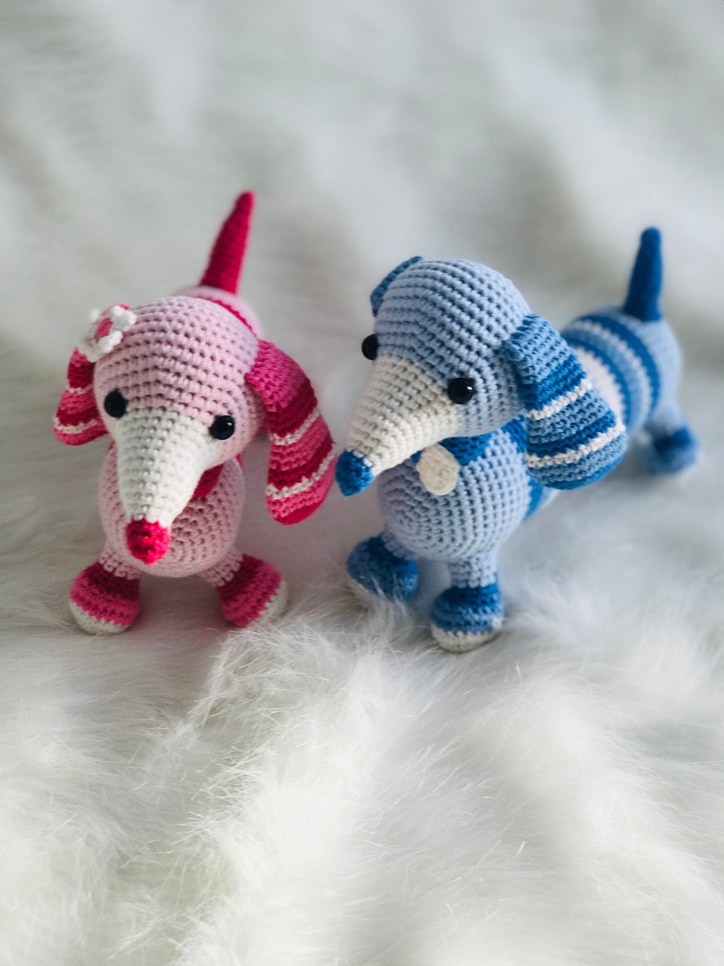 Handmade Crochet Sausage Dachshund Dog, Plush Toy for Kids and Dog Lovers
