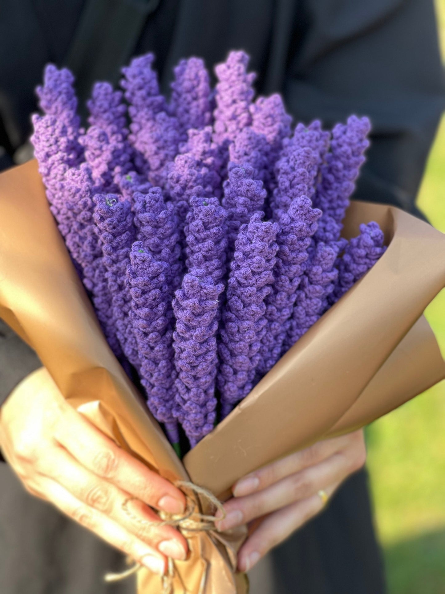 Crochet Flowers Lavender, Crochet Palnt gift, Artificial Flower, Artificial Lavender, Purple Flower Gift for Ladys, Women and Mothers
