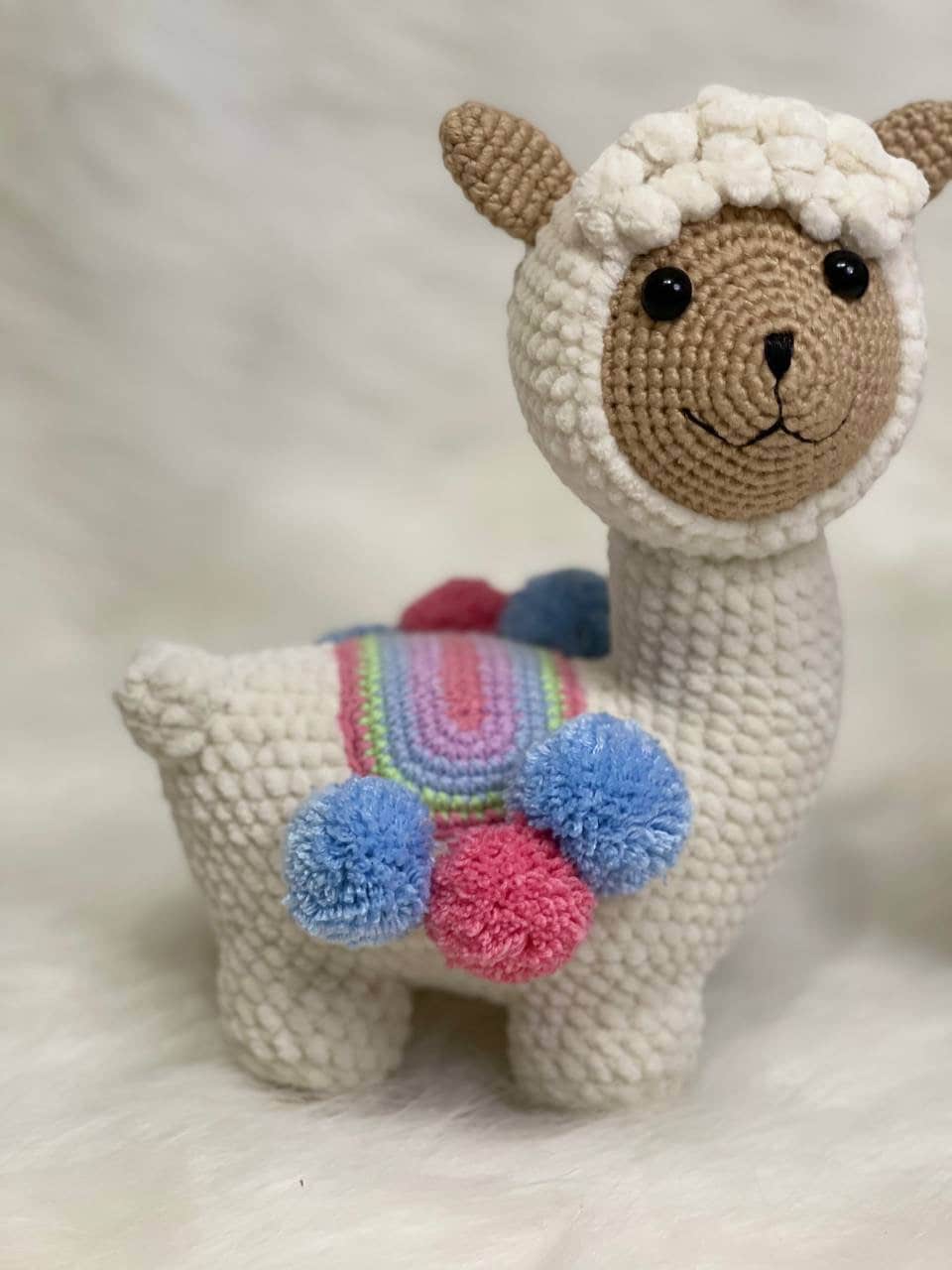 Adorable handmade crochet alpaca llama, perfect for animal lovers and collectors. Soft and cuddly, with a beautiful, detailed design, this alpaca llama is a unique addition to any collection. Available in multiple colors, and carefully crafted