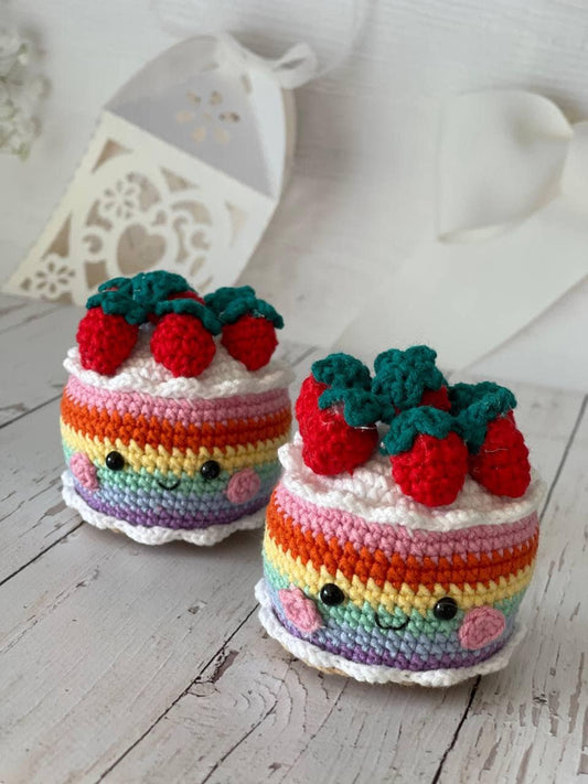 Crochet Cupcake, Knitted Cupcake, Crochet Birthday Cake Gift Crochet Rainbow Cupcake, Amigurmi Cupcake