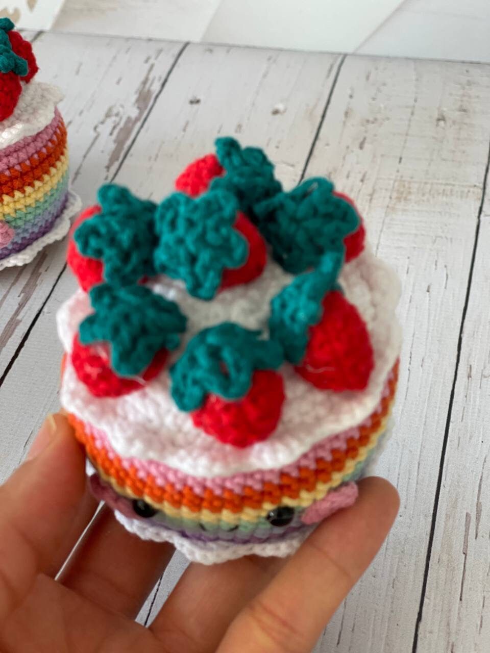 Crochet Cupcake, Knitted Cupcake, Crochet Birthday Cake Gift Crochet Rainbow Cupcake, Amigurmi Cupcake