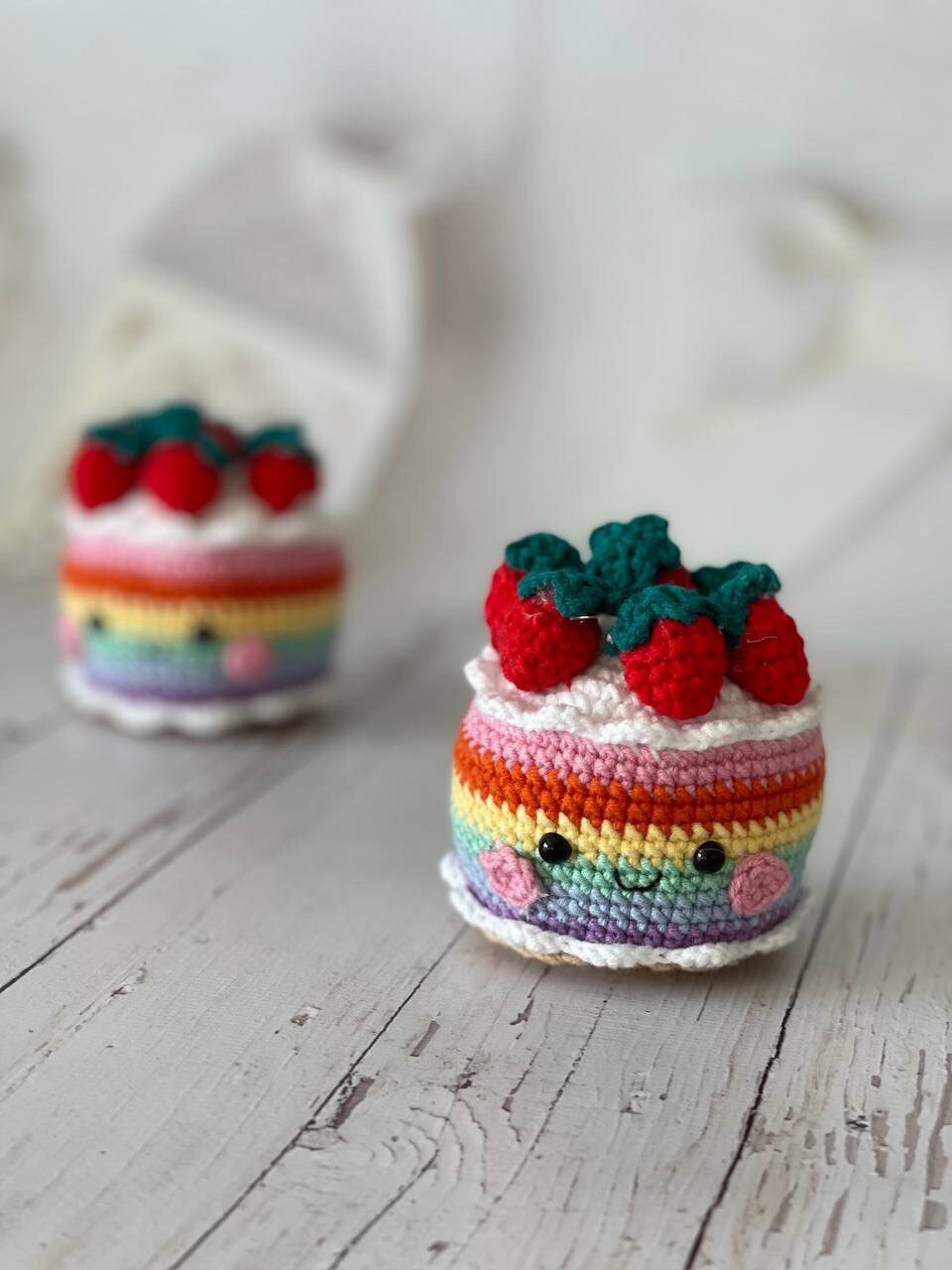Crochet Cupcake, Knitted Cupcake, Crochet Birthday Cake Gift Crochet Rainbow Cupcake, Amigurmi Cupcake
