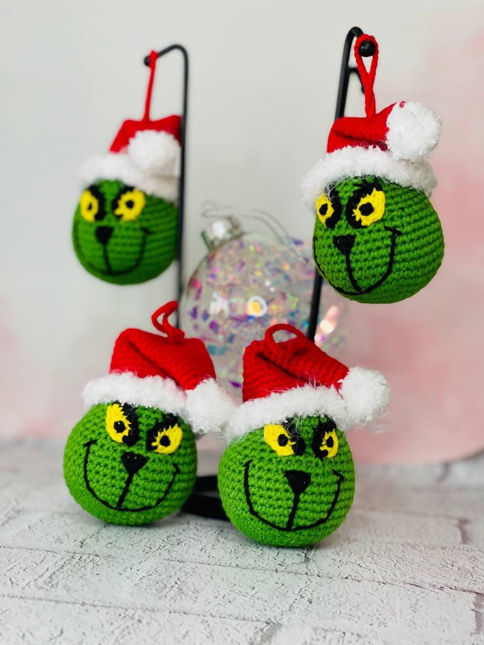 Crochet Grinch, Crochet Tree Decoration, Grinch Crochet Home Decor, Knitted Tree Decoration