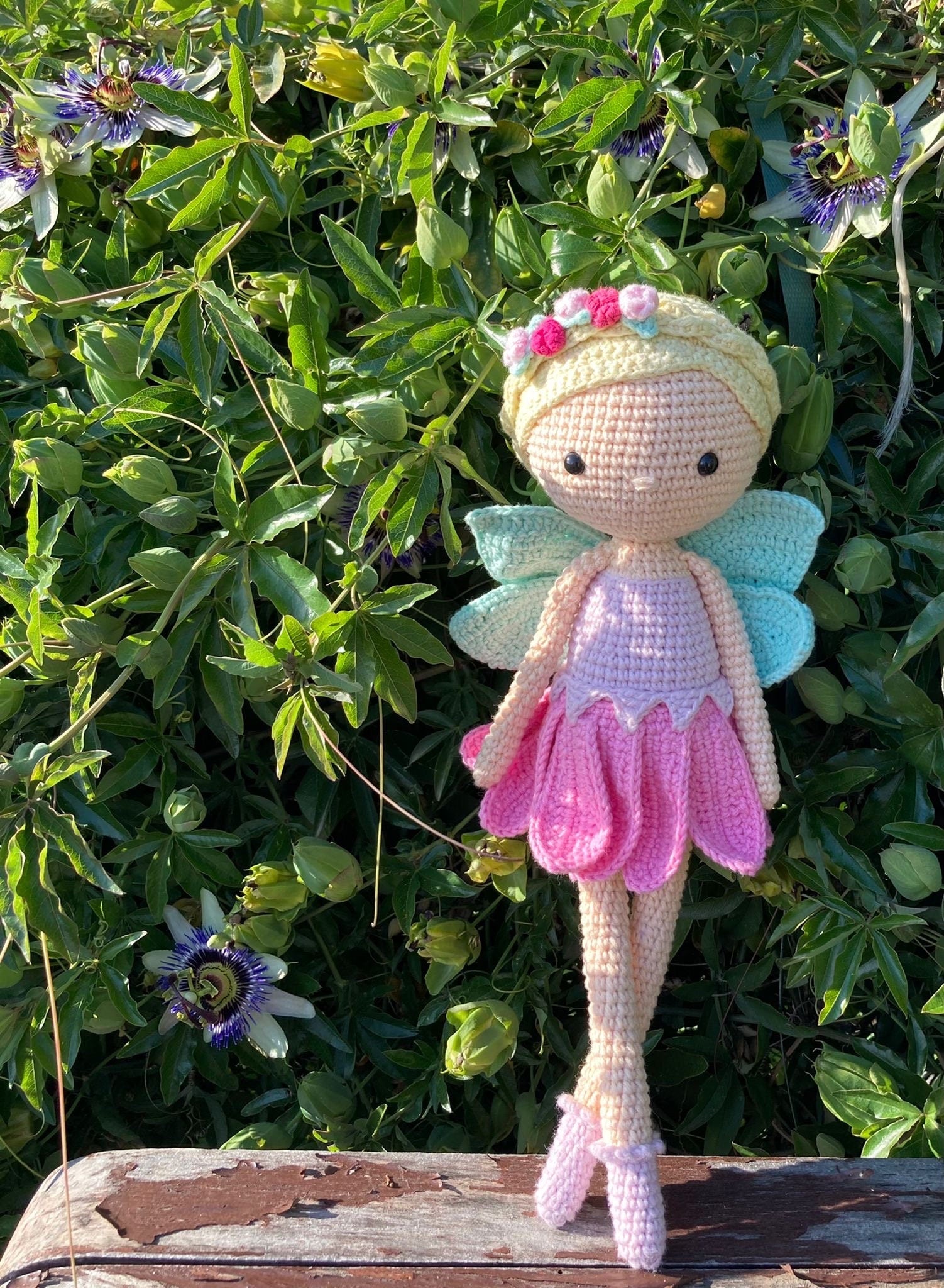 Crochet Toy Fairy | Amigurumi Stuffed Ornament for Child & Baby’s Room | Pink Fairy Doll | Lovely Doll for Children
