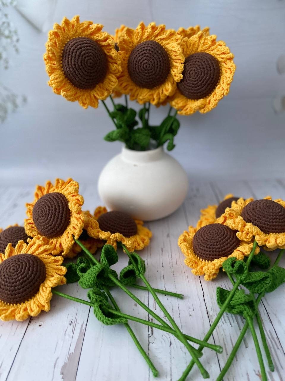 Crocheted Sunflower | Knitted Sunflower | Amigurumi Sunflower