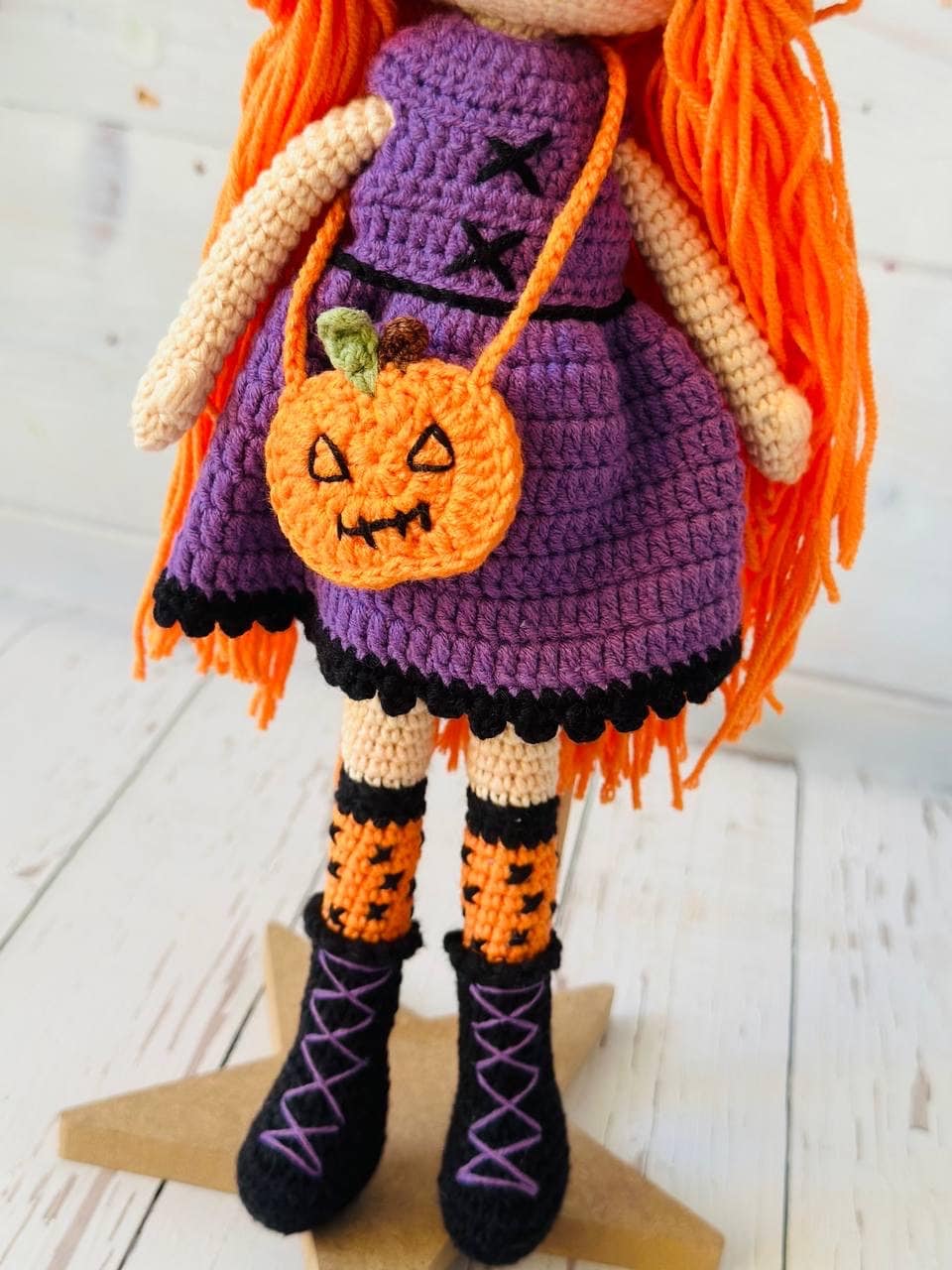Crochet Toy Witch, Halloween Witch, Handmade Witch, Amigurumi Stuffed Animals Gift for Kids, Boys and Girls