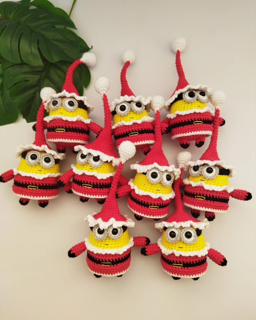 Crochet Christmas Decoration, Crochet Home Decor, minion Christmas crochet