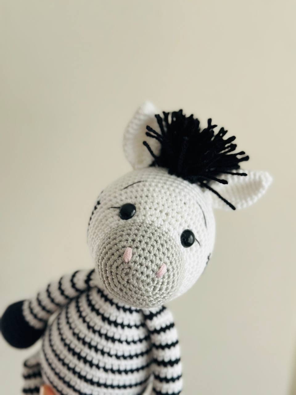 Crochet Zebra, safari crochet, safari decor, crochet nursery decor, knitted zebra
