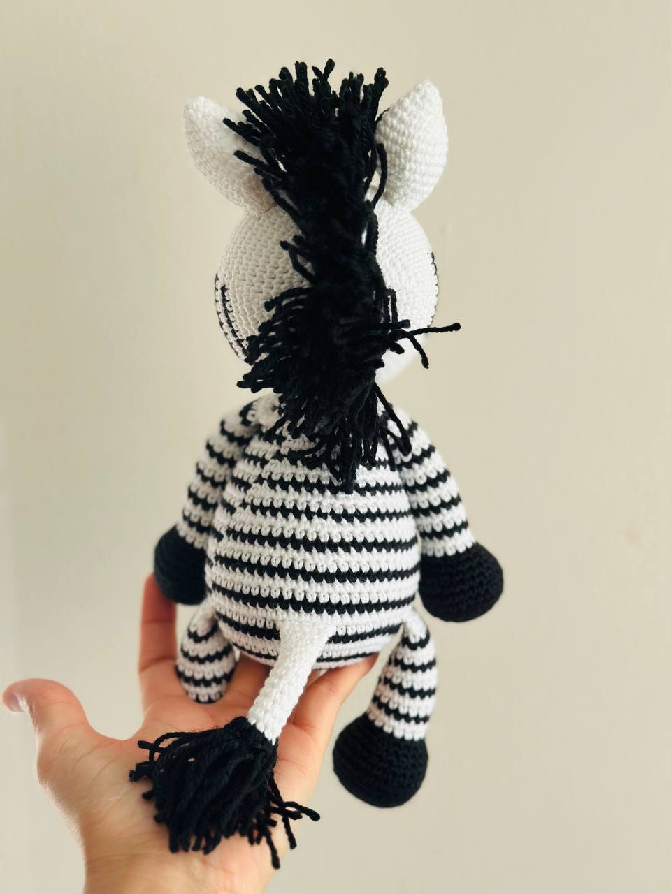Crochet Zebra, safari crochet, safari decor, crochet nursery decor, knitted zebra