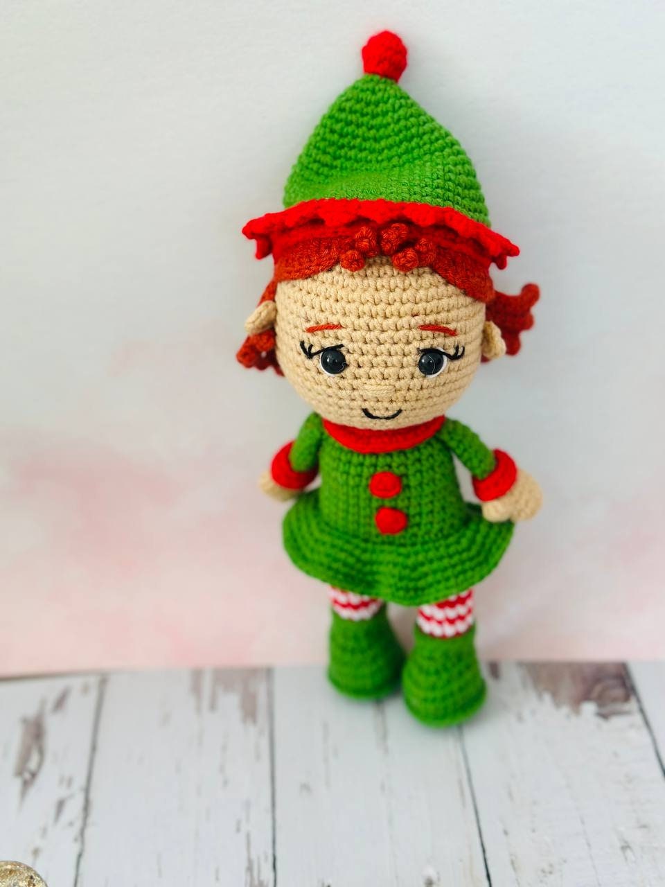 Mr & Mrs Elf crochet , crochet elf , knitted elf