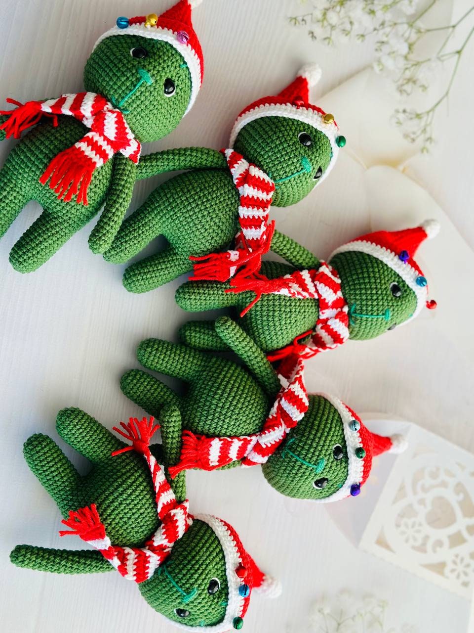 Grinch inspired crochet doll, Grinch gift,
