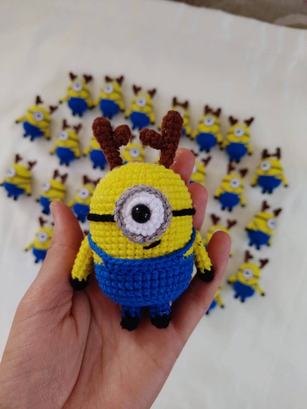 Crochet Christmas Decoration, Crochet Home Decor, minion Christmas crochet