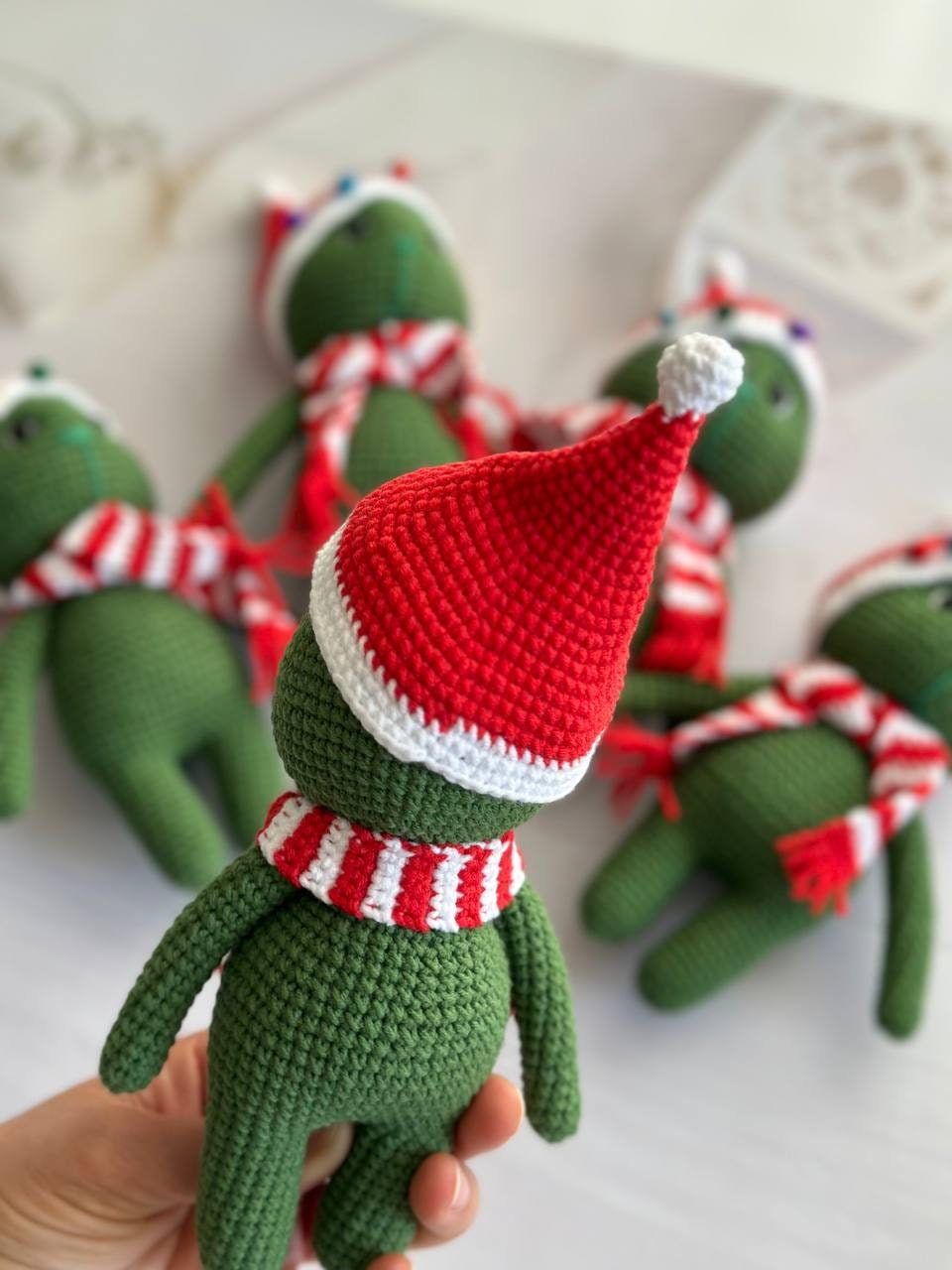 Grinch inspired crochet doll, Grinch gift,