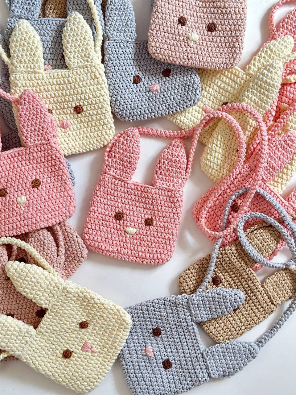 Crochet bunny bag