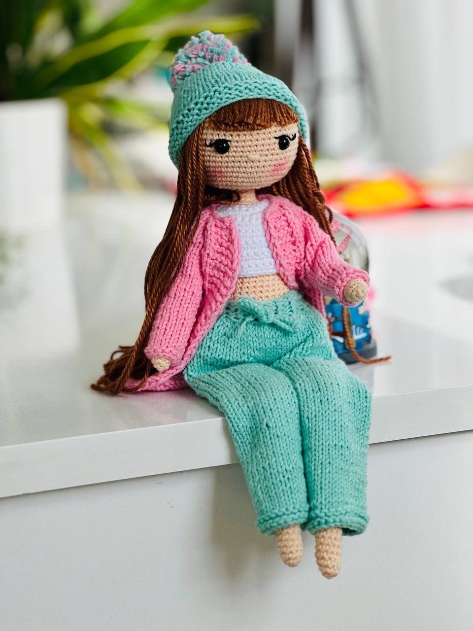 Crochet Doll, amigurumi doll, knitted doll