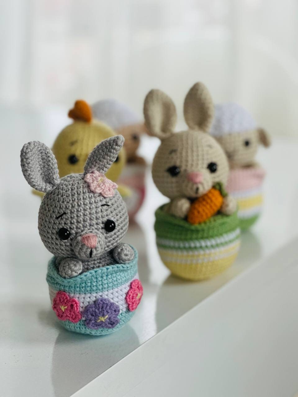 Easter crochet chick , Easter crochet gifts, Easter bunny crochet