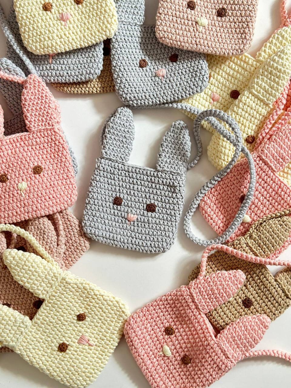 Crochet bunny bag