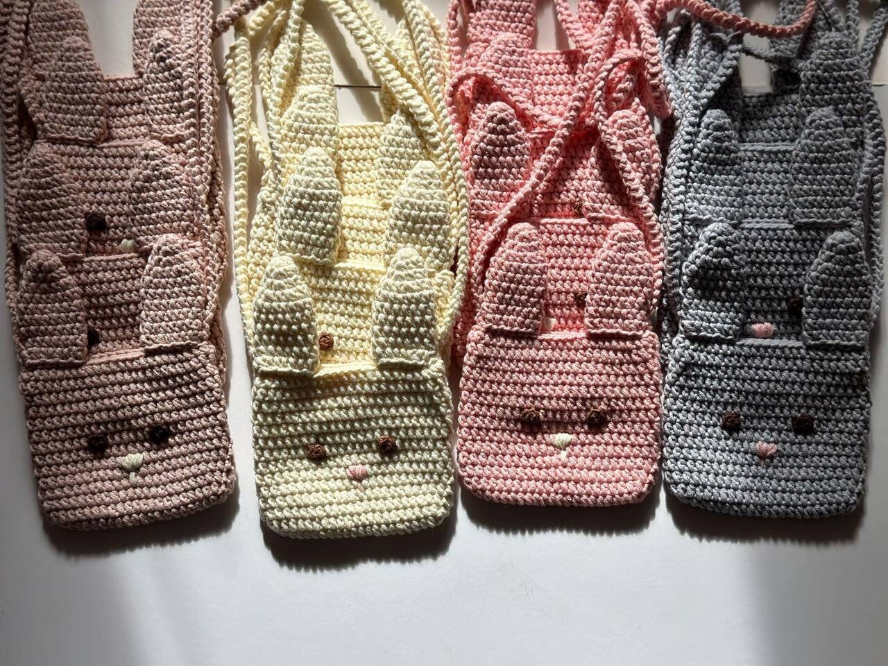 Crochet bunny bag