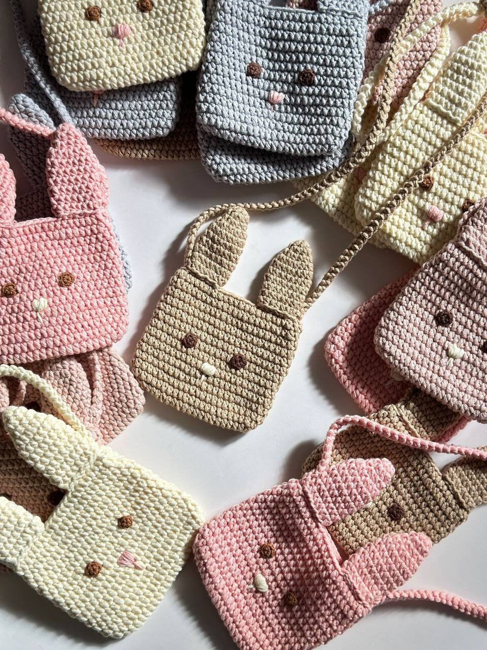 Crochet bunny bag