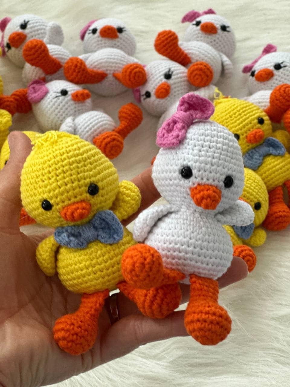 Crochet Easter chick, crochet Easter decor