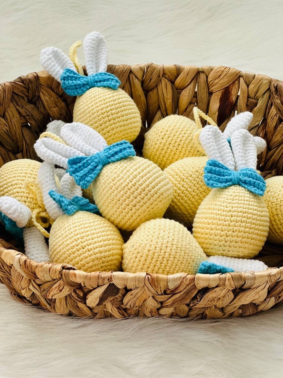 Crochet Easter bunny Egg, bunny ears crochet Egg, crochet Easter gift