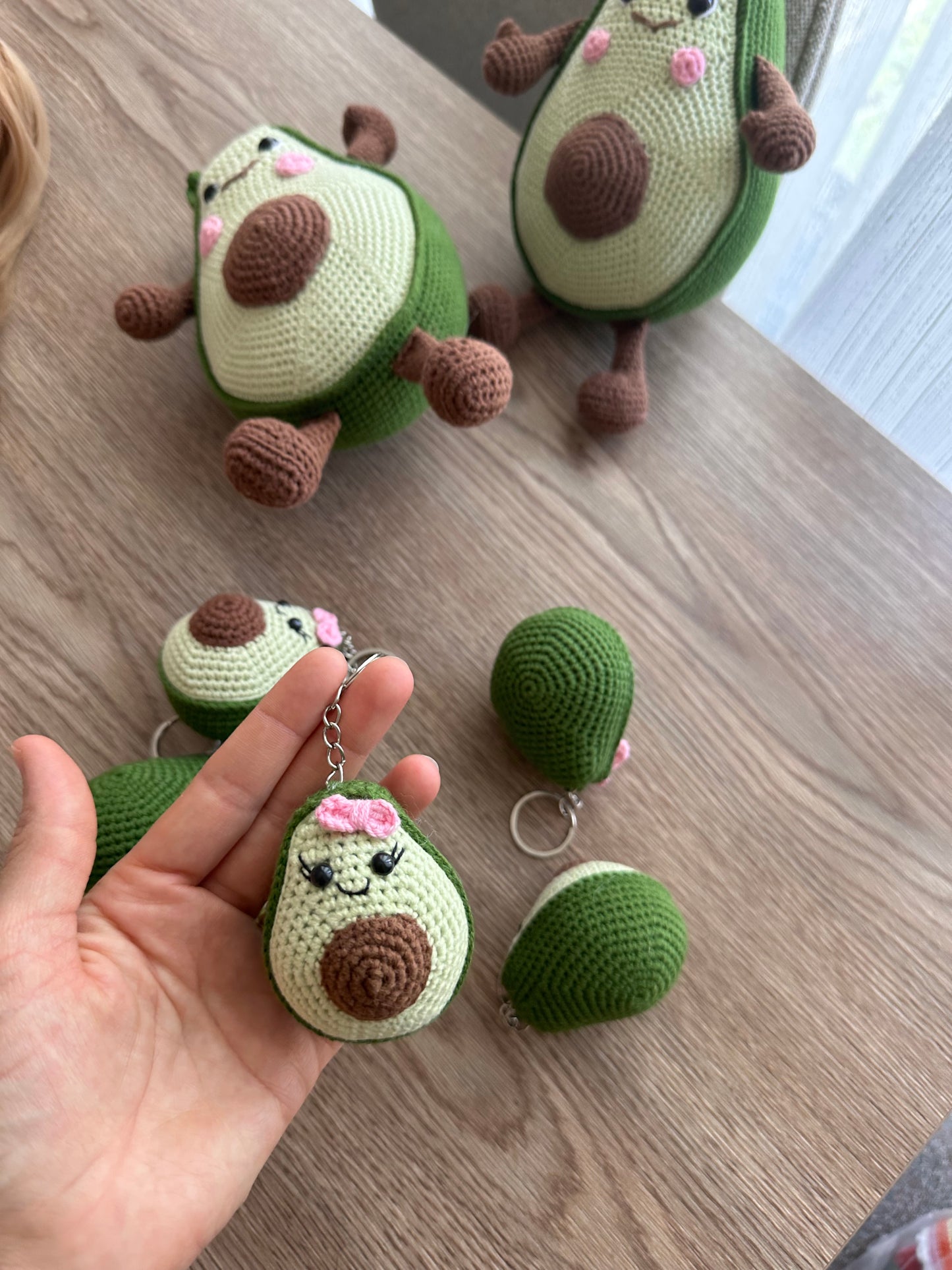 Avocardo Keychain. Crochet Avocardo. Avocardo crochet gift