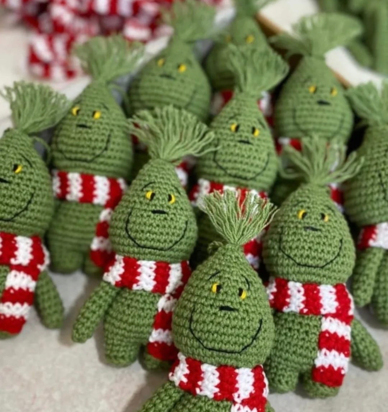 Crochet Grinch Tree Decoration– Playful Holiday Charm